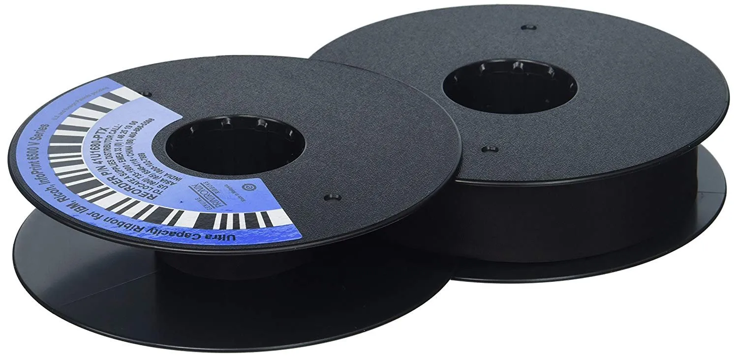 PRINTRONIX 41U1680-PTX — PRINTRONIX LLC, 6500 ULTRA CAPACITY SPOOL RIBBON, 6 PACK. YIELDS 81M CHARACTERS. FITS RICOH INFOPRINT 6500 V SPOOL PRINTERS.