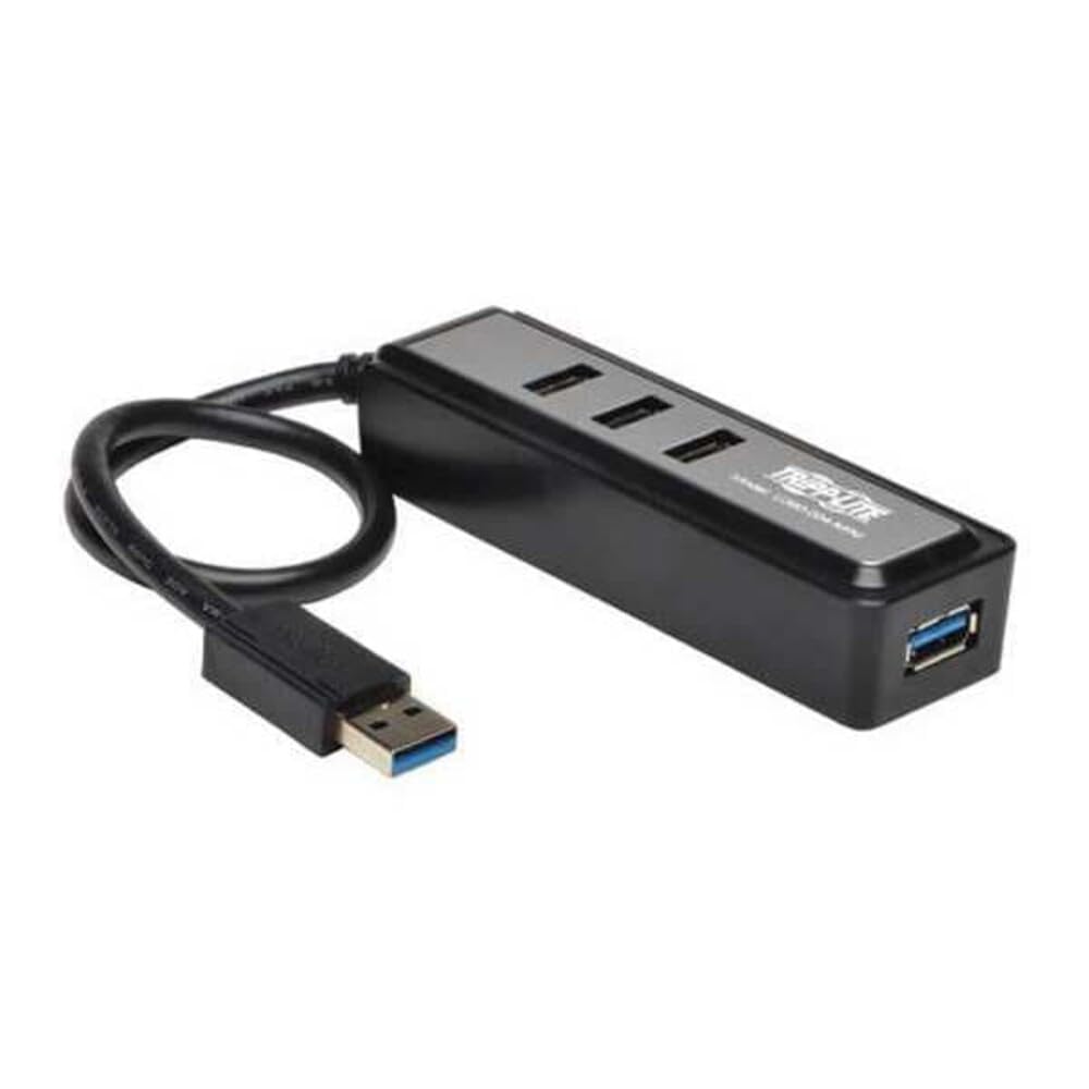 Eaton Tripplite U360-004-MINI — Tripp Lite Portable 4-Port USB 3.0 Superspeed Mini Hub w/ Built In Cable
