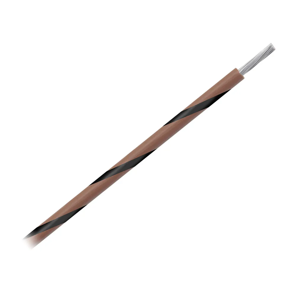 Pacer Group WUL14BR-0-1000 — Pacer 14 AWG Gauge Striped Marine Wire 1000' Spool - Brown w/Black Stripe