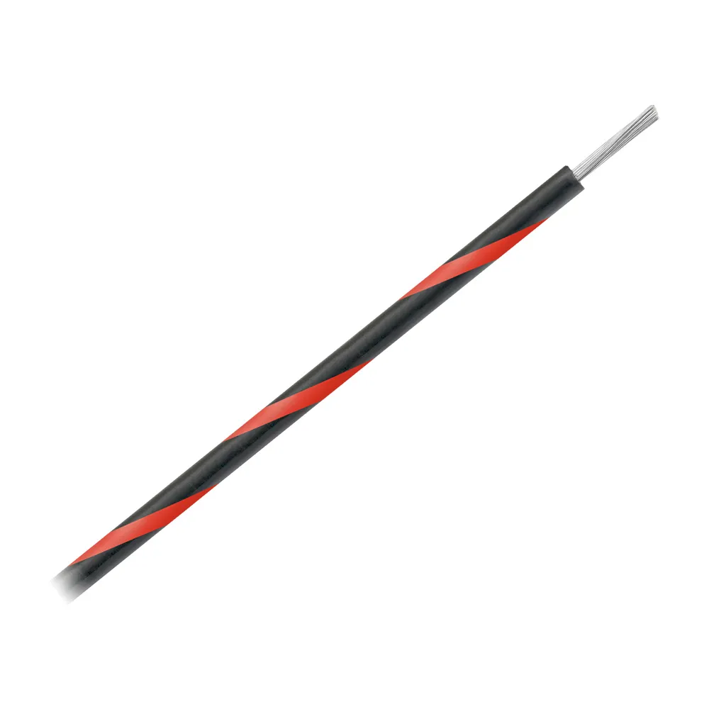 Pacer Group WUL16BK-2-1000 — Pacer 16 AWG Gauge Striped Marine Wire 1000' Spool - Black w/Red Stripe