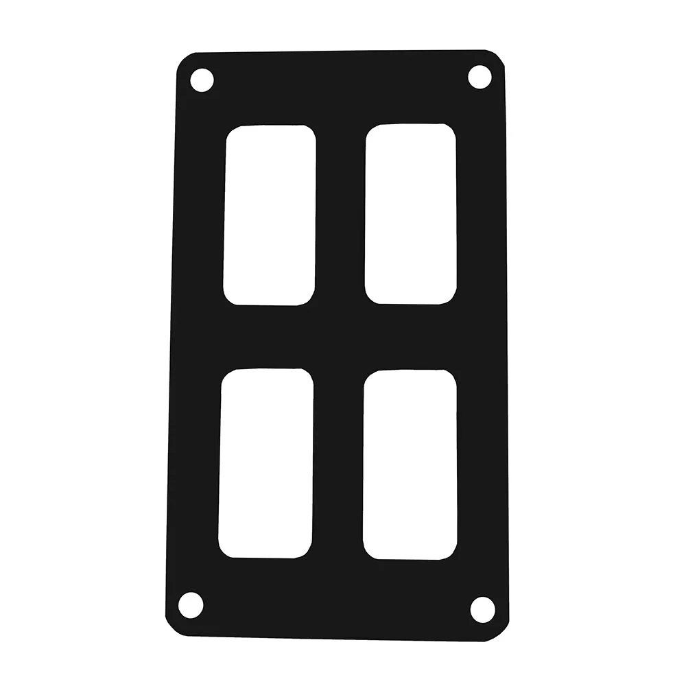 Pacer Group PSC-22-BK — Pacer Switch Panel - 2 Switch & 2 Row - 3" x 4.75" - Black Powder Coated Aluminum