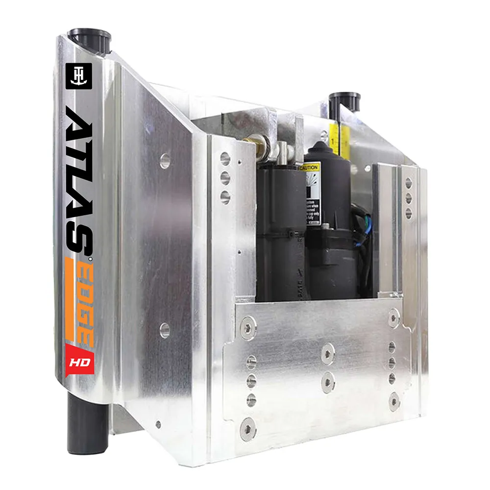 TH Marine Supplies AHJE-8VHD-DP — T-H Marine ATLAS™ EDGE 8" Set Back Hydraulic Jack Plate - Heavy Duty - Silver