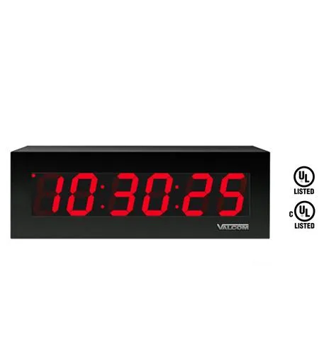 VALCOM VC-VIP-D625A — IP PoE 6 Digit 2.5 Inch Clock