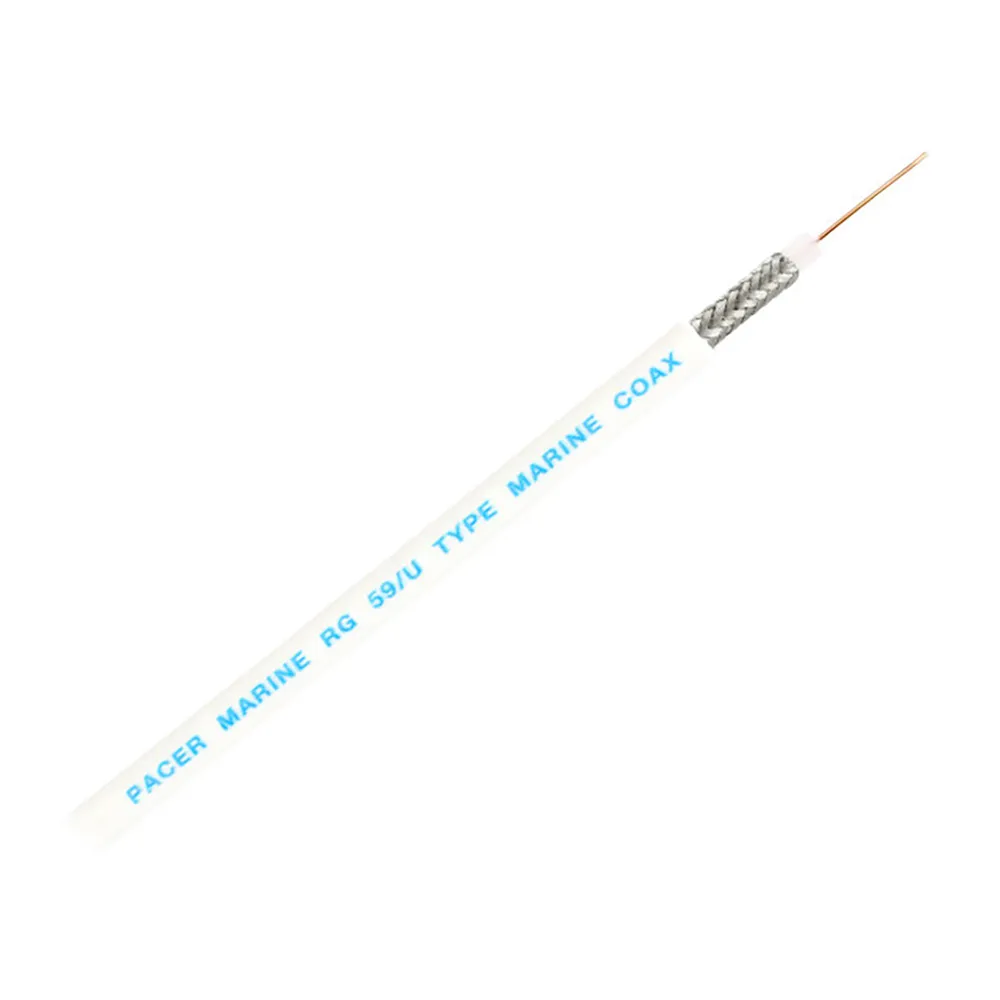 Pacer Group MRG59UW-200 — Pacer RG59UW Coax Cable - White - 200'