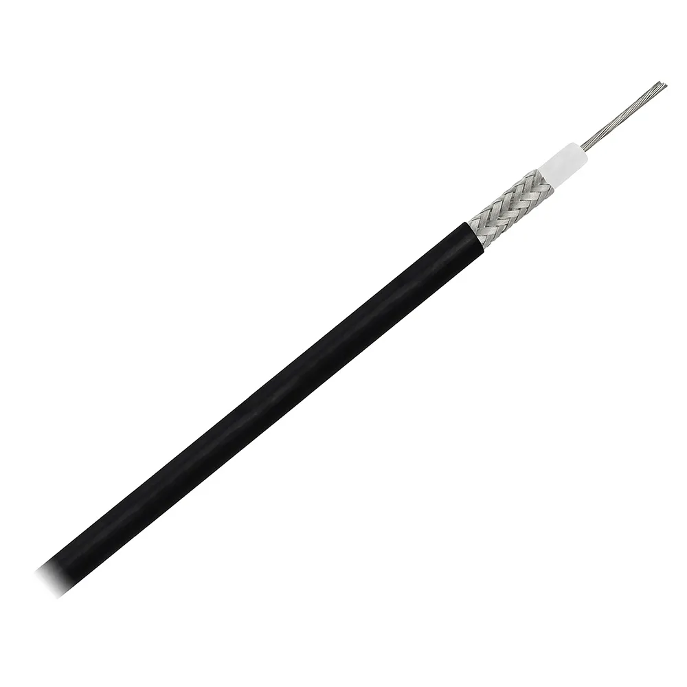 Pacer Group MRG58AU-200 — Pacer RG58AU Coax Cable Stranded TV Cond TV Braid - Black Jacket - 200'