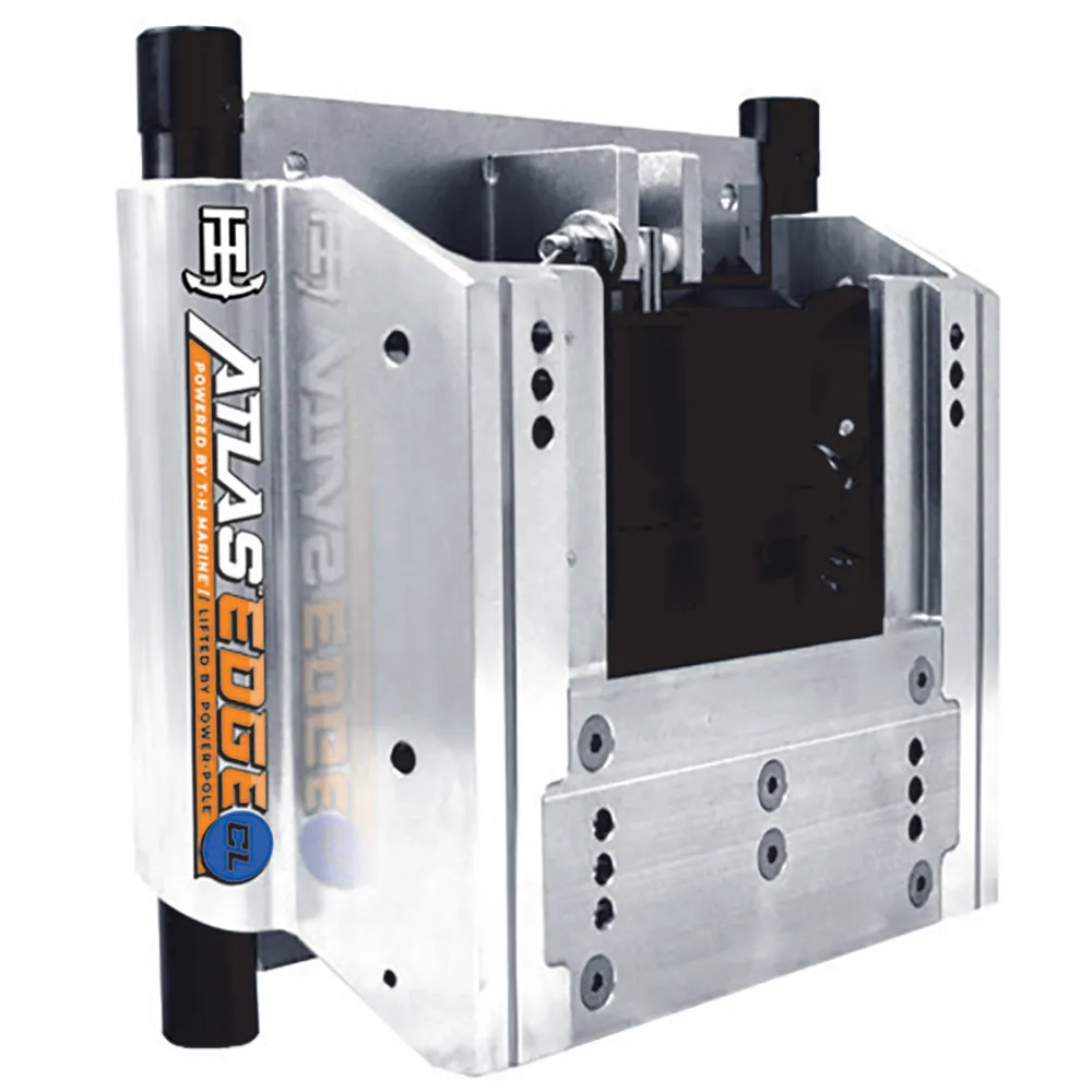 TH Marine Supplies AHJE-14V-DP — T-H Marine ATLAS™ EDGE 14" Set Back Hydraulic Jack Plate - Classic - Silver
