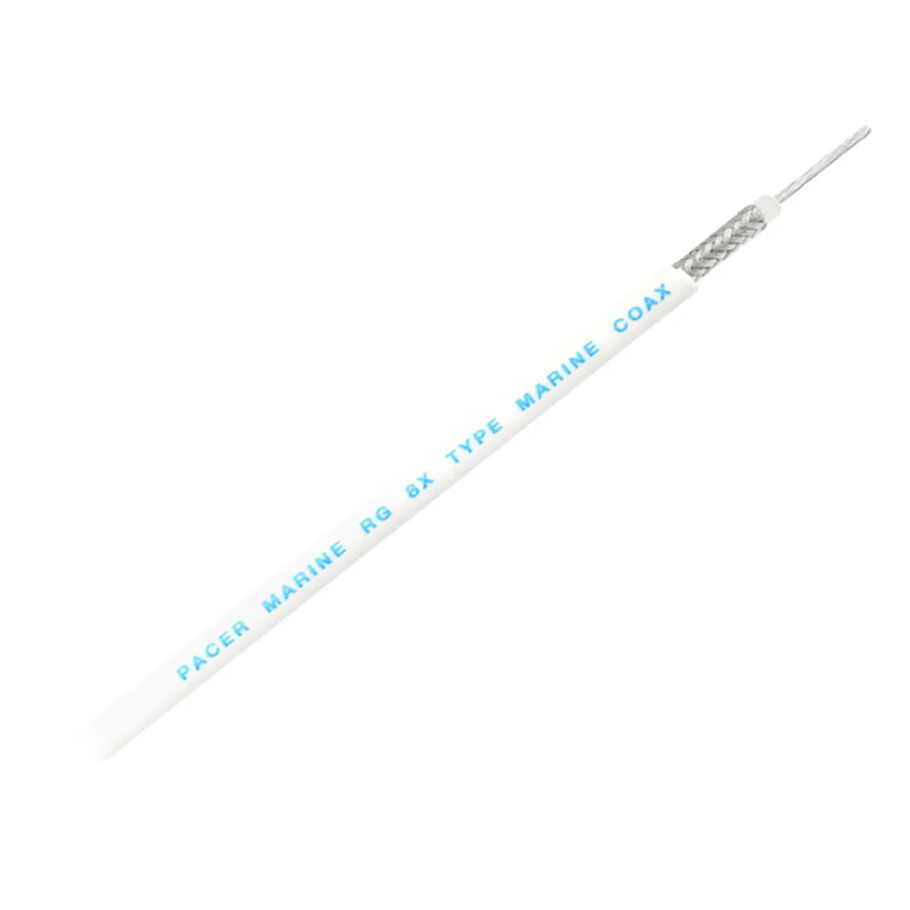 Pacer Group MRG8XW-150 — Pacer RG8X Coax Cable - White - 150'
