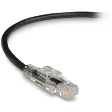 BLACK BOX CORPORATION BBN C6PC70BK25 — Black Box GigaTrue 3 Cat.6 UTP Patch Network Cable - 25 ft Category 6 Network Cable for Patch Panel, Wallplate, Network Device - First End: 1 x RJ-45 Network - Male - Second End: 1 x RJ-45 Network - Male - 1 Gbit/s - Patch Cable - Gold Plated Contact - CM - 24 AWG - Black - 1 Each