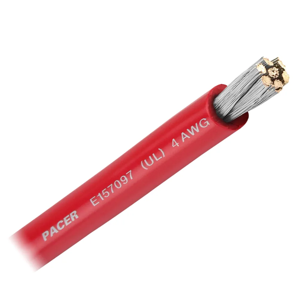Pacer Group WUL4RD-FT — Pacer Red 4 AWG Battery Cable - Sold By The Foot