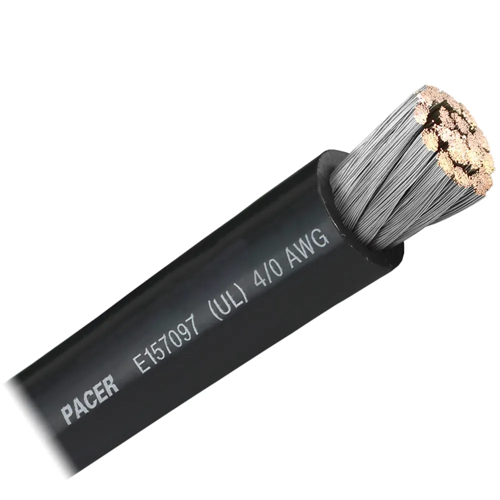 Pacer Group WUL4/0BK-FT — Pacer Black 4/0 AWG Battery Cable - Sold By The Foot
