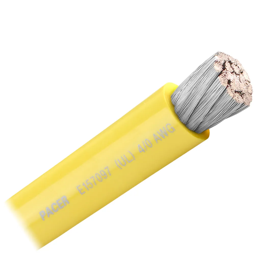 Pacer Group WUL4/0YL-FT — Pacer Yellow 4/0 AWG Battery Cable - Sold By The Foot