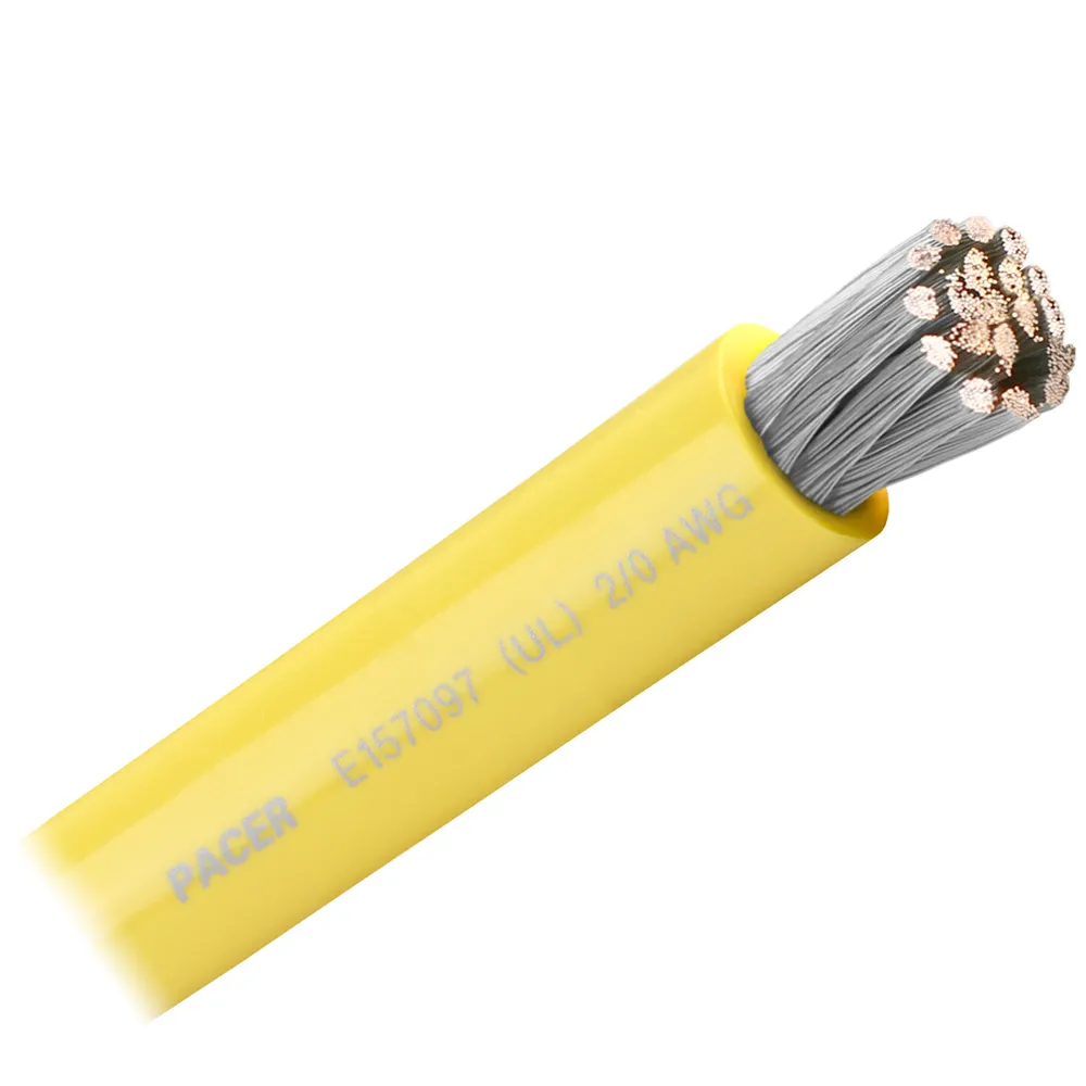 Pacer Group WUL2/0YL-FT — Pacer Yellow 2/0 AWG Battery Cable - Sold By The Foot