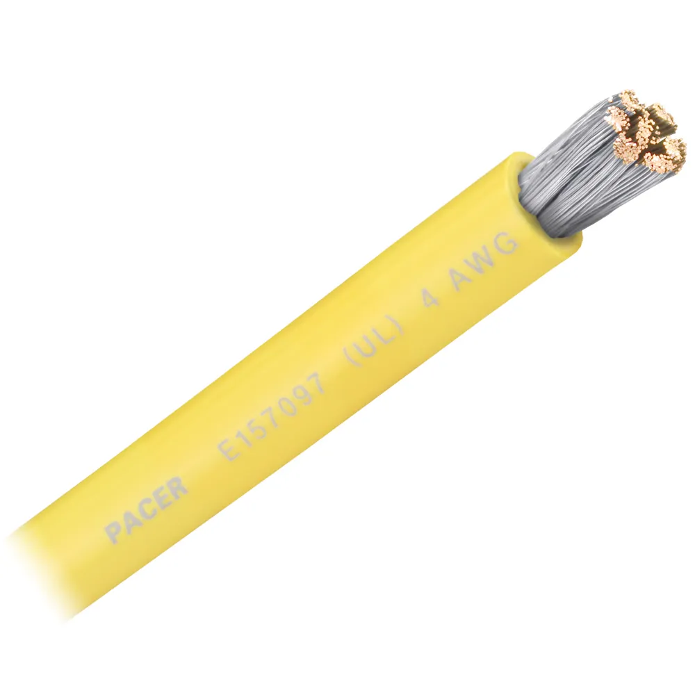 Pacer Group WUL4YL-FT — Pacer Yellow 4 AWG Battery Cable - Sold By The Foot