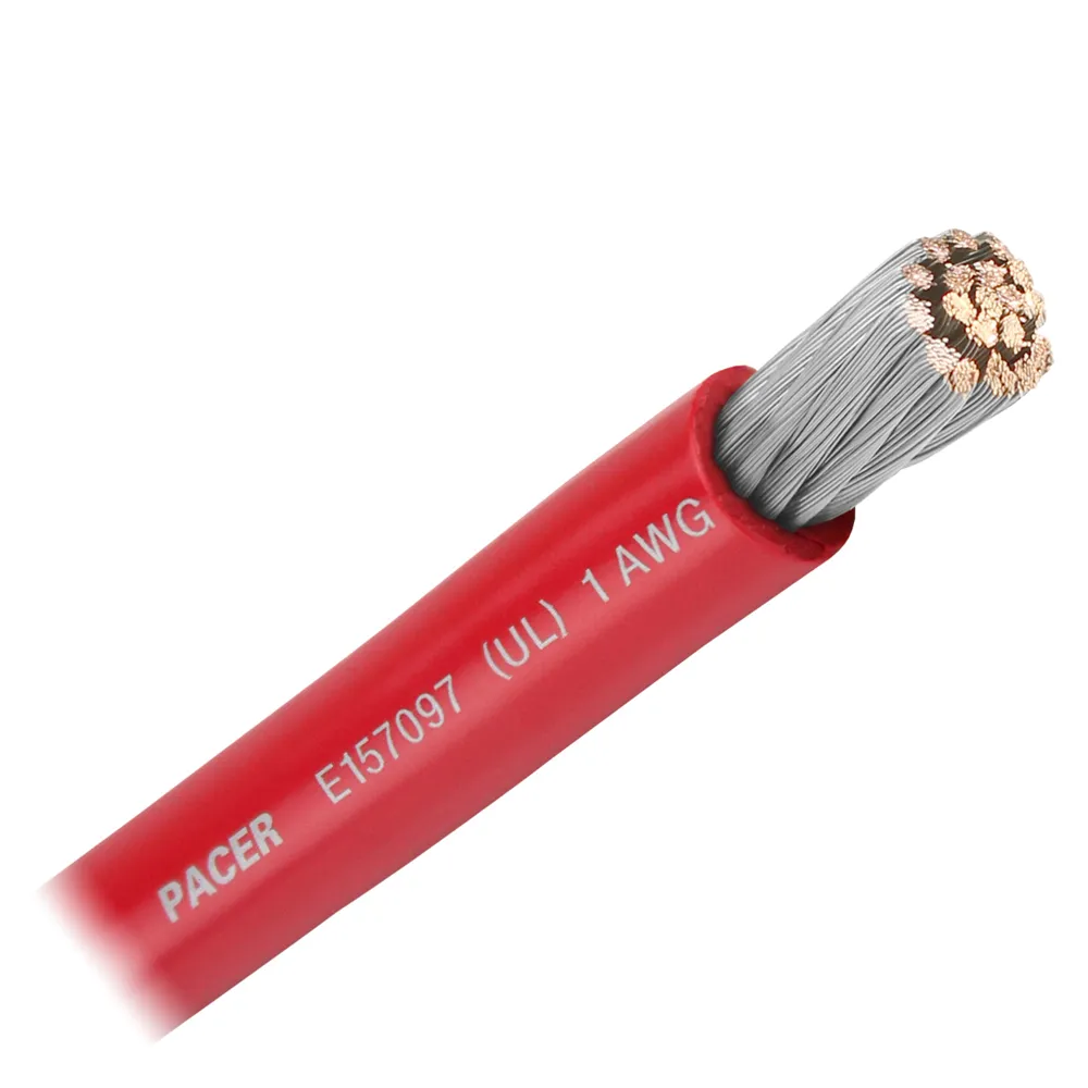 Pacer Group WUL1RD-FT — Pacer Red 1 AWG Battery Cable - Sold By The Foot