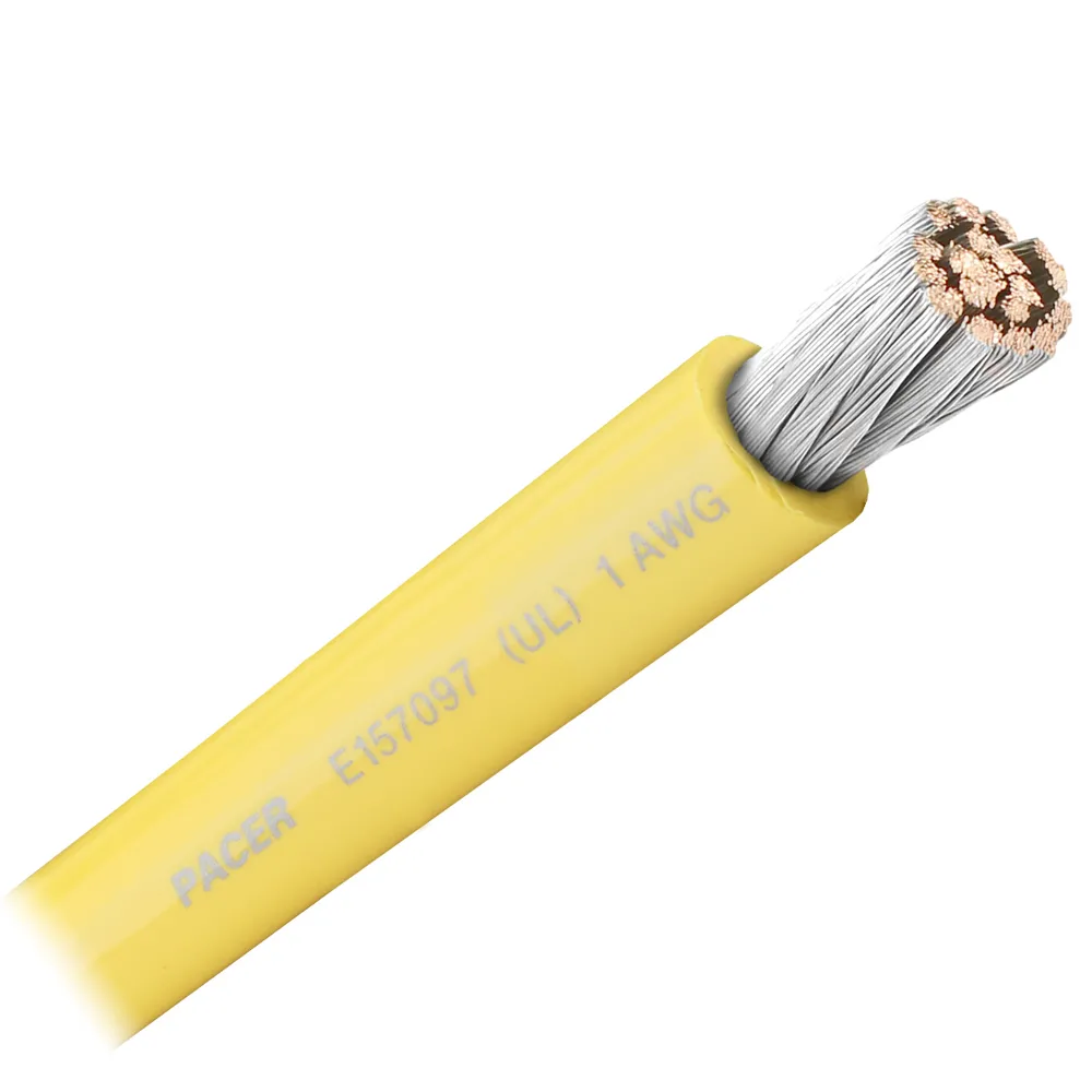 Pacer Group WUL1YL-FT — Pacer Yellow 1 AWG Battery Cable - Sold By The Foot