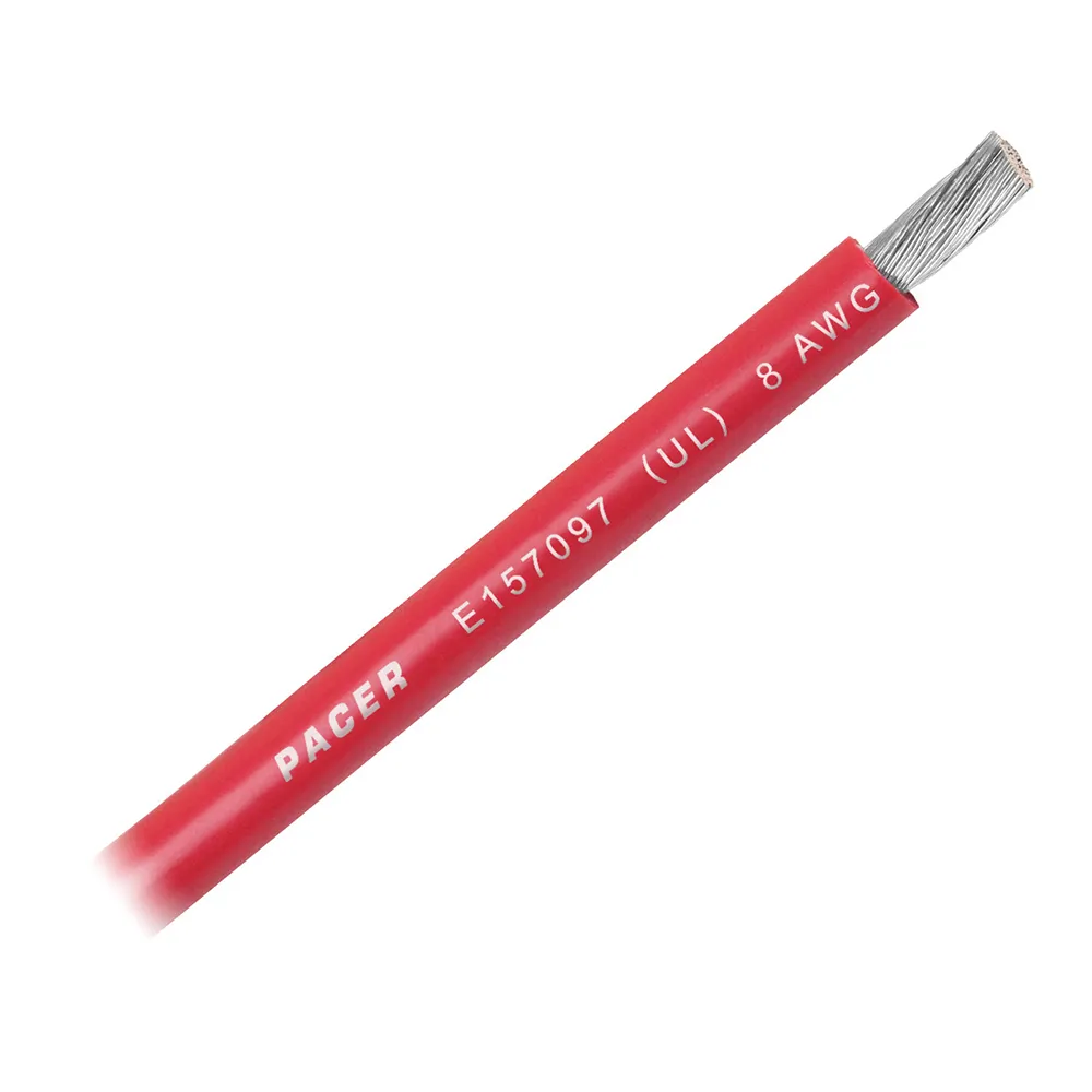 Pacer Group WUL8RD-FT — Pacer Red 8 AWG Battery Cable - Sold By The Foot