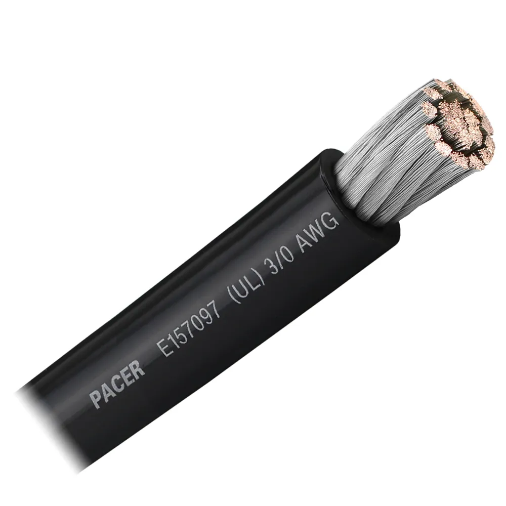 Pacer Group WUL3/0BK-FT — Pacer Black 3/0 AWG Battery Cable - Sold By The Foot