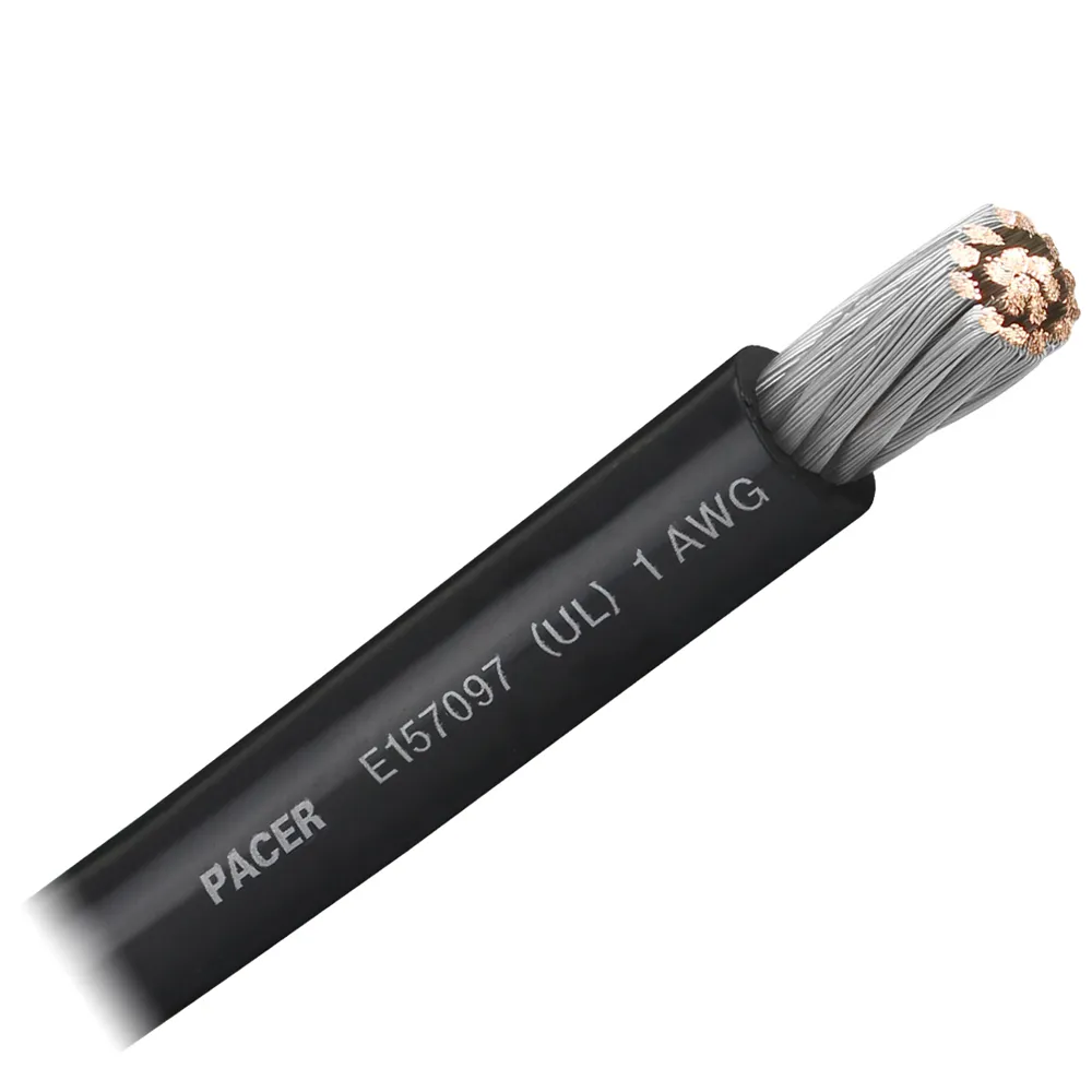 Pacer Group WUL1BK-FT — Pacer Black 1 AWG Battery Cable - Sold By The Foot