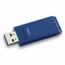 VERBATIM VER 98659 — Verbatim 128GB USB Flash Drive - Blue - 128 GB - USB 2.0 Type A - Blue - 5 Year Warranty - 1 Each - TAA Compliant
