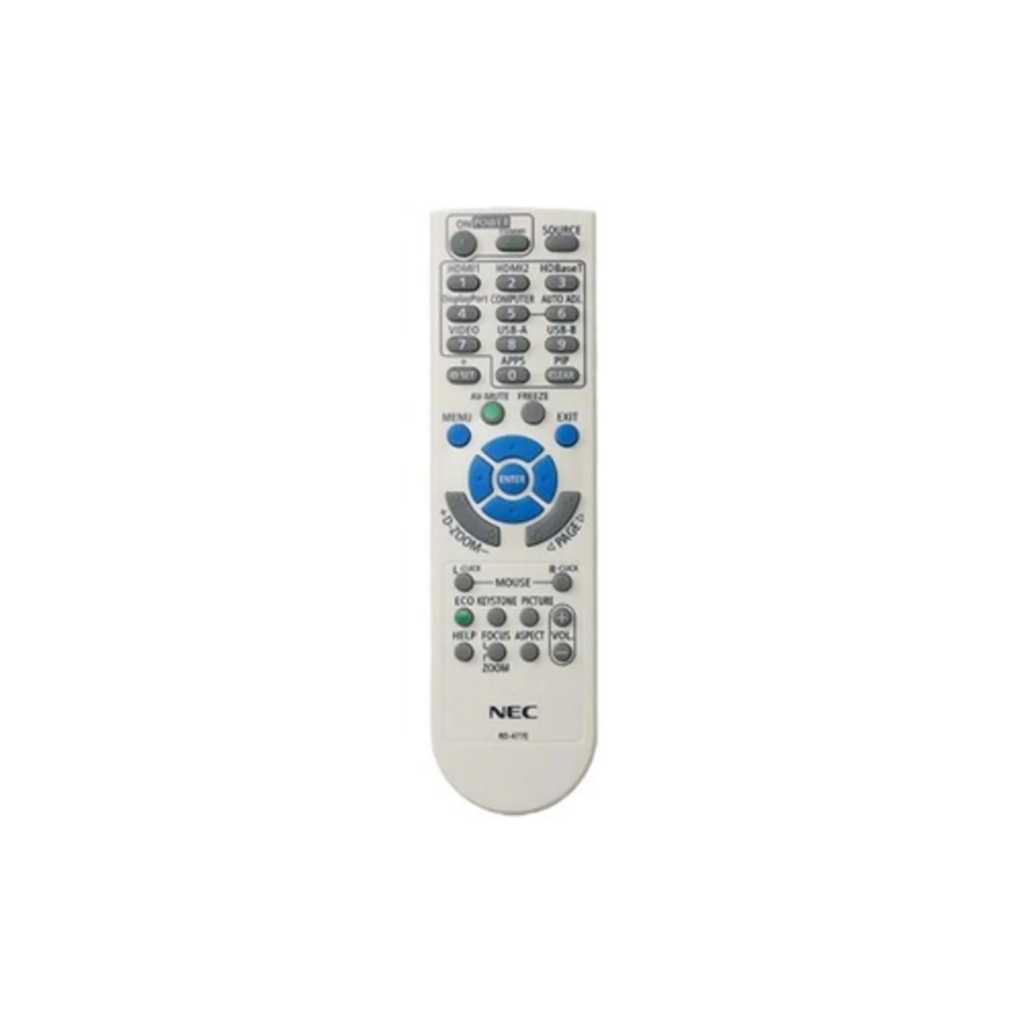 SHARP NEC RMT-PJ39 — SHARP, REPLACEMENT REMOTE FOR NP-MC372X/MC382W, NP-ME402X/ME372W/ME382U, NP-MC453X/MC423W, NP-ME453X/ME423W/ME403U, NP-P506QL, NP-P525WL/P525UL/P605UL, NP-PE455WL/PE455UL, NP-PE506WL/PE506UL/PE456USL,