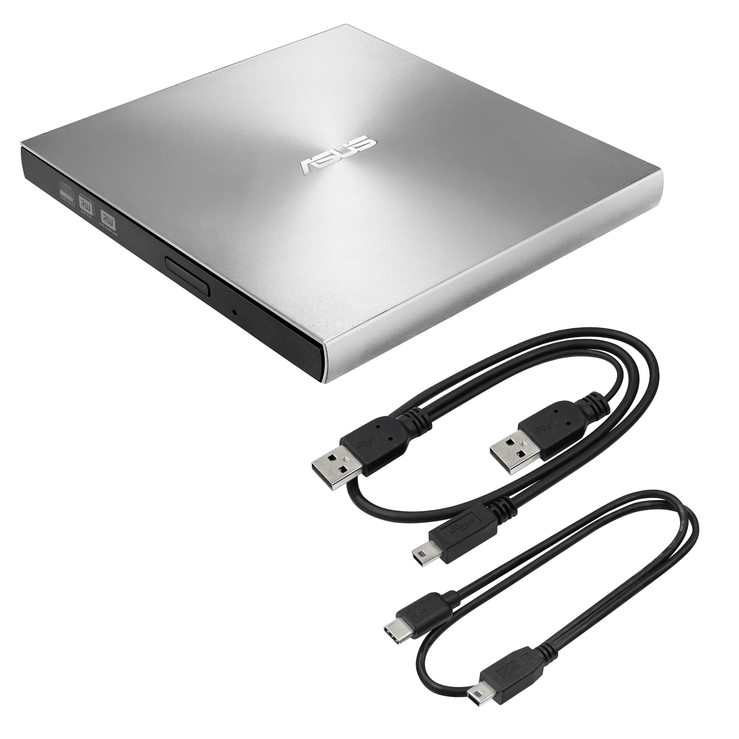 ASUS SDRW-08U9M-U/SIL — Asus ZenDrive SDRW-08U9M-U DVD-Writer - External - Silver | SKU 08U9MU/SIL