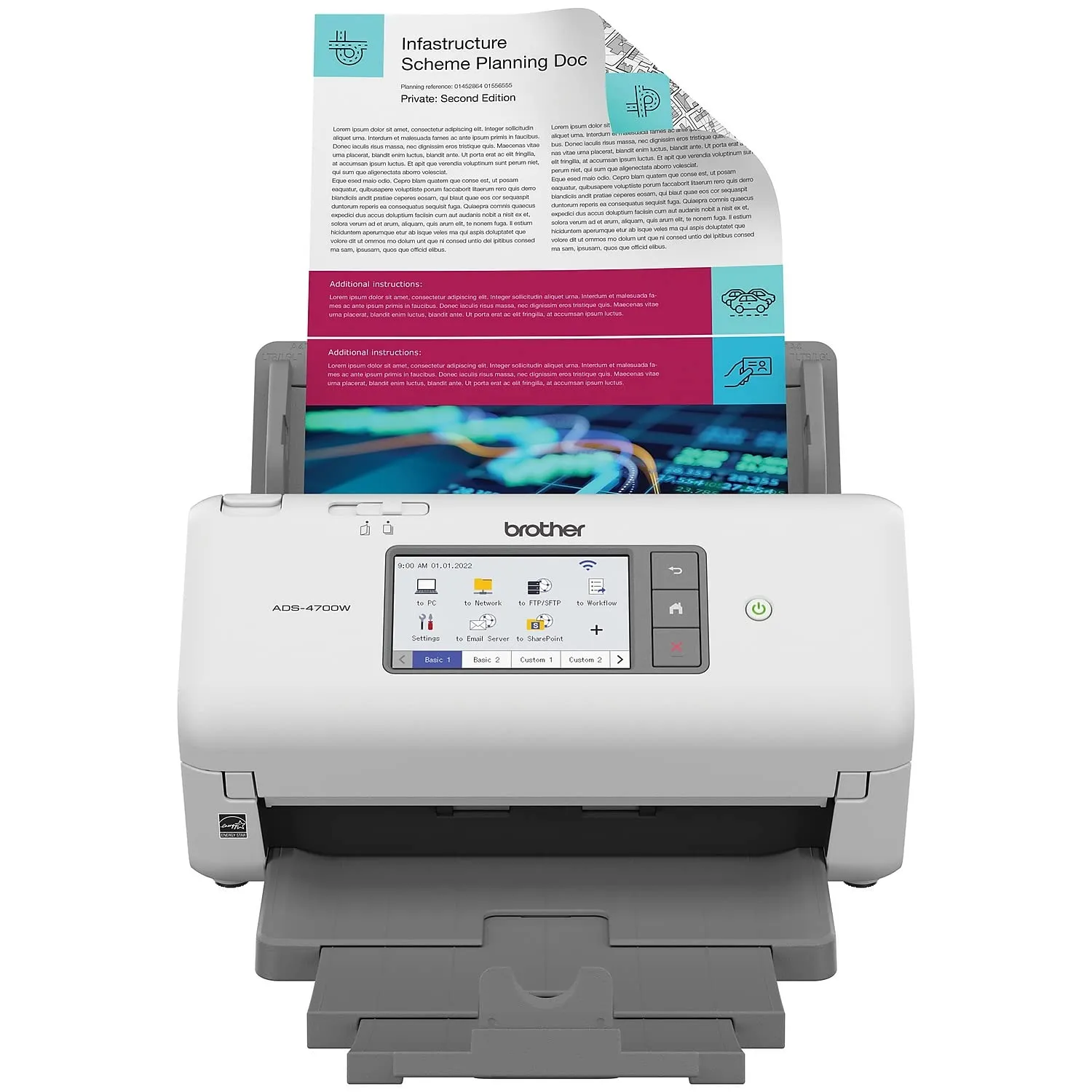 Brother BRT ADS4700W — Brother ADS-4700W Professional Desktop Scanner For High Scan Volumes