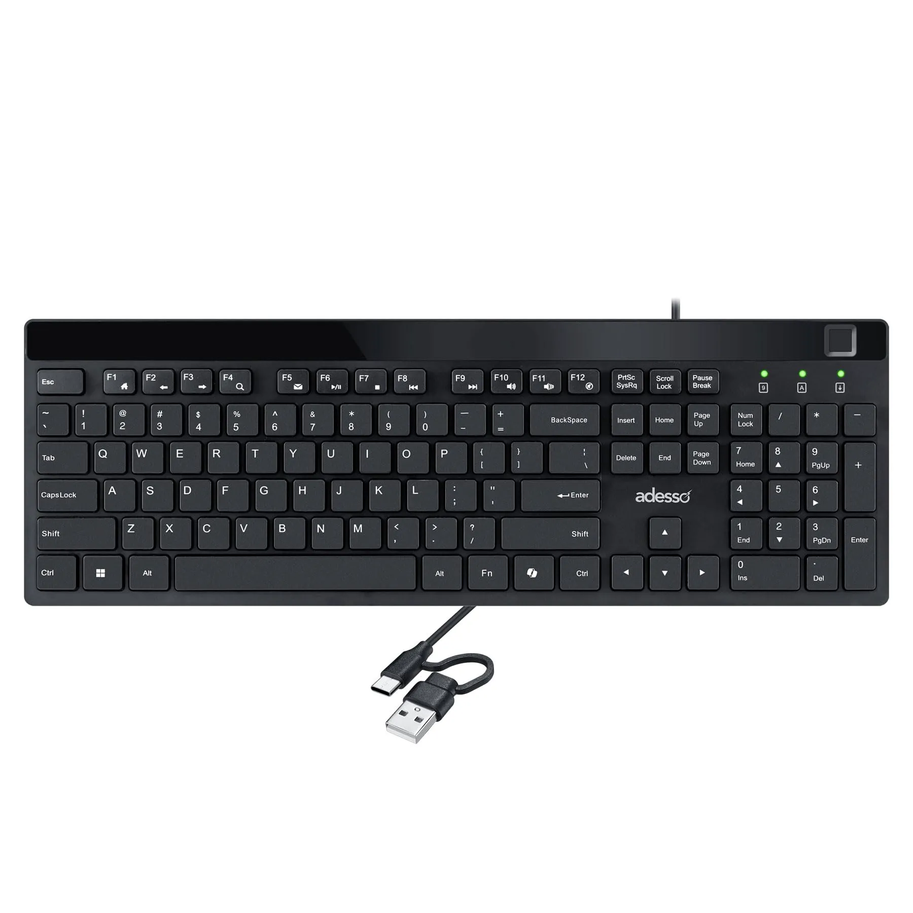Adesso AKB-140FB — DT KEYBOARD W/FINGERPRINTREADER