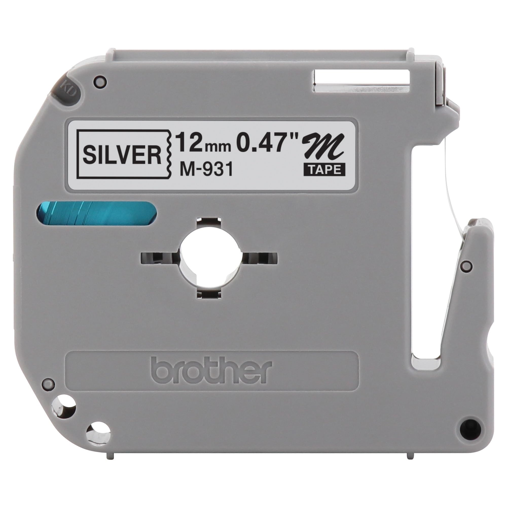 Brother BRT M931 — Brother 12mm (1/2") Black on Silver Non-Laminated Tape (8m/26.2') (1/Pkg)