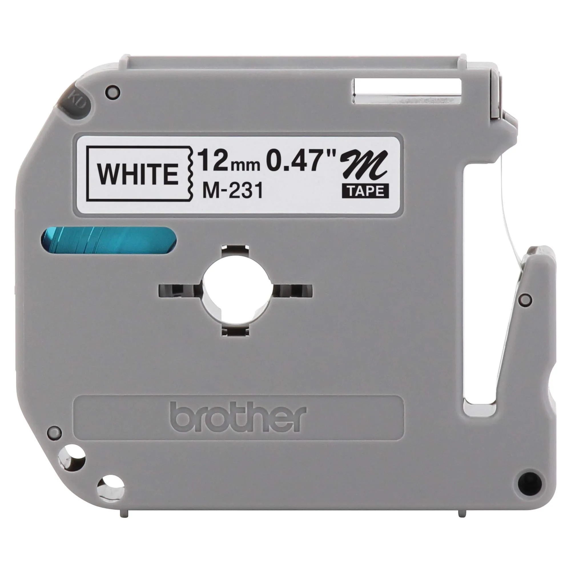 Brother BRT M231 — Brother 12mm (1/2") Black on White Non-Laminated Tape (8m/26.2') (1/Pkg)