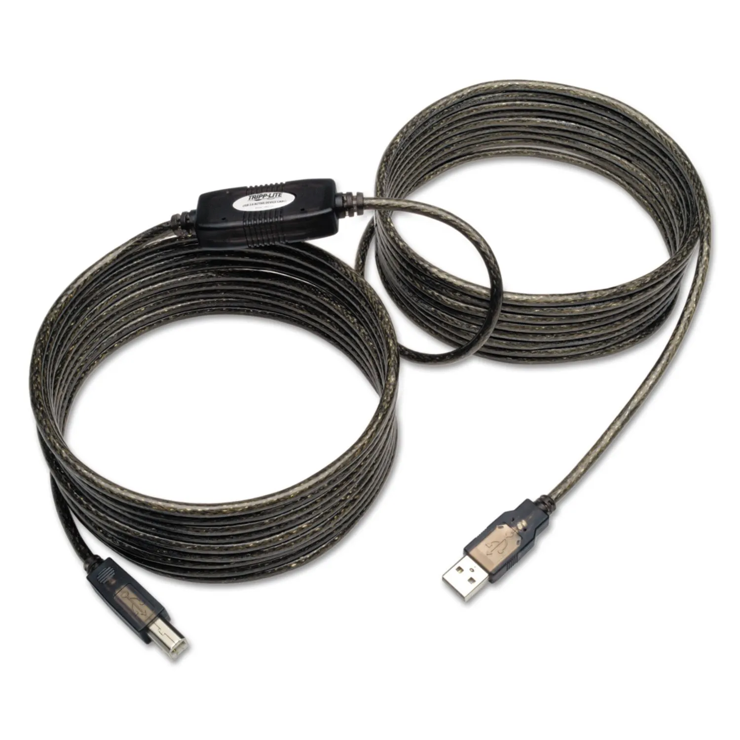 Eaton Tripplite U042-025 — EATON, USB 2.0 A TO B ACTIVE REPEATER CABLE (M/M), 25FT (7.62M)
