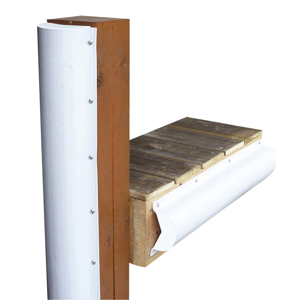 Dock Edge 1020-F — Dock Edge Piling Bumper - One End Capped - 6' - White