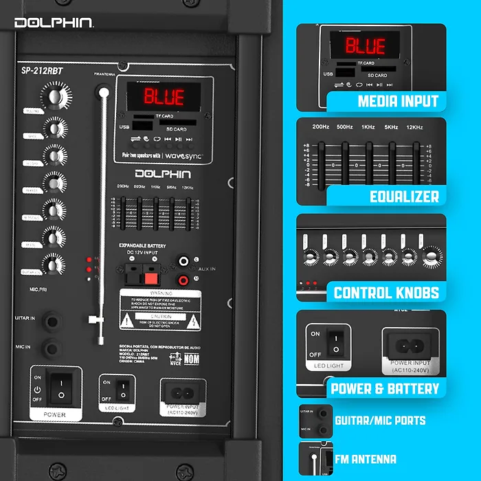 DOLPHIN AUDIO-SP-2120RBT