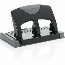 SWINGLINE SWI 74136 — Swingline SmartTouch 3-Hole Punch - 3 Punch Head(s) - 45 Sheet - 9/32" Punch Size - Black, Gray
