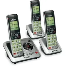 VTECH VTE CS66293 — VTech CS6629-3 DECT 6.0 Cordless Phone - Silver - 1 x Phone Line - 3 x Handset - Speakerphone - Answering Machine - Hearing Aid Compatible - Backlight