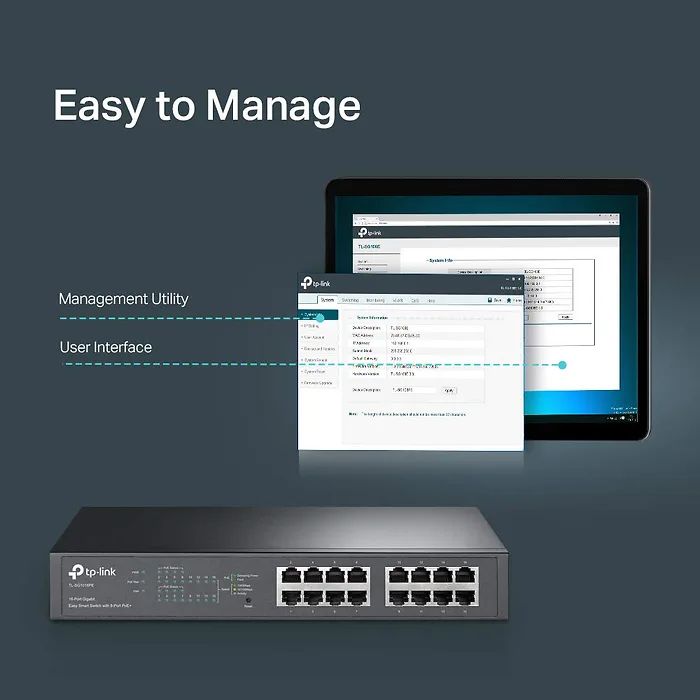 OMADA NETWORKS BY TP LINK-TL-SG1016PE