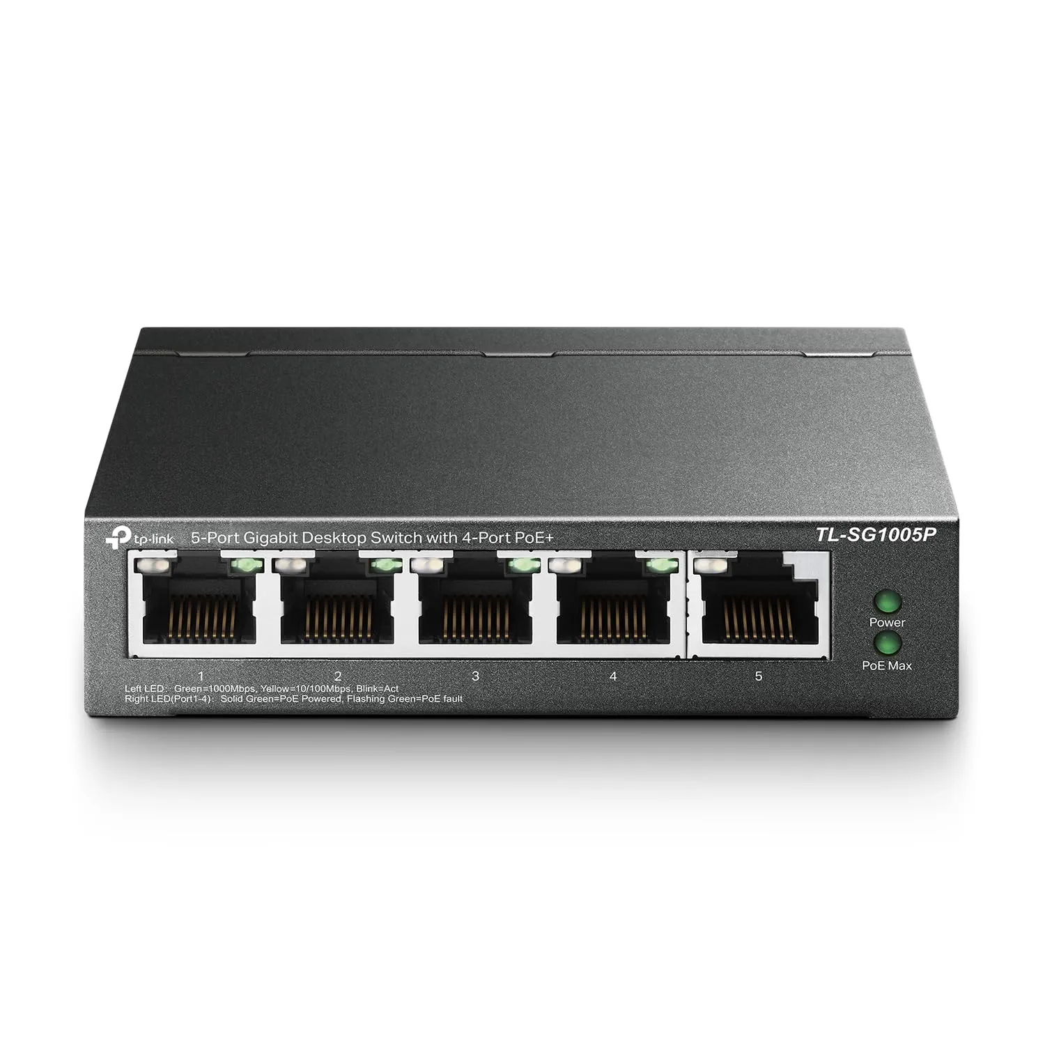 OMADA NETWORKS BY TP LINK TL-SG1005P — 5-PORT DESKTOP SWITCH WITH 4-PORT POE