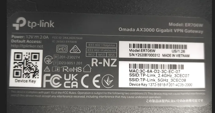 OMADA NETWORKS-ER706W