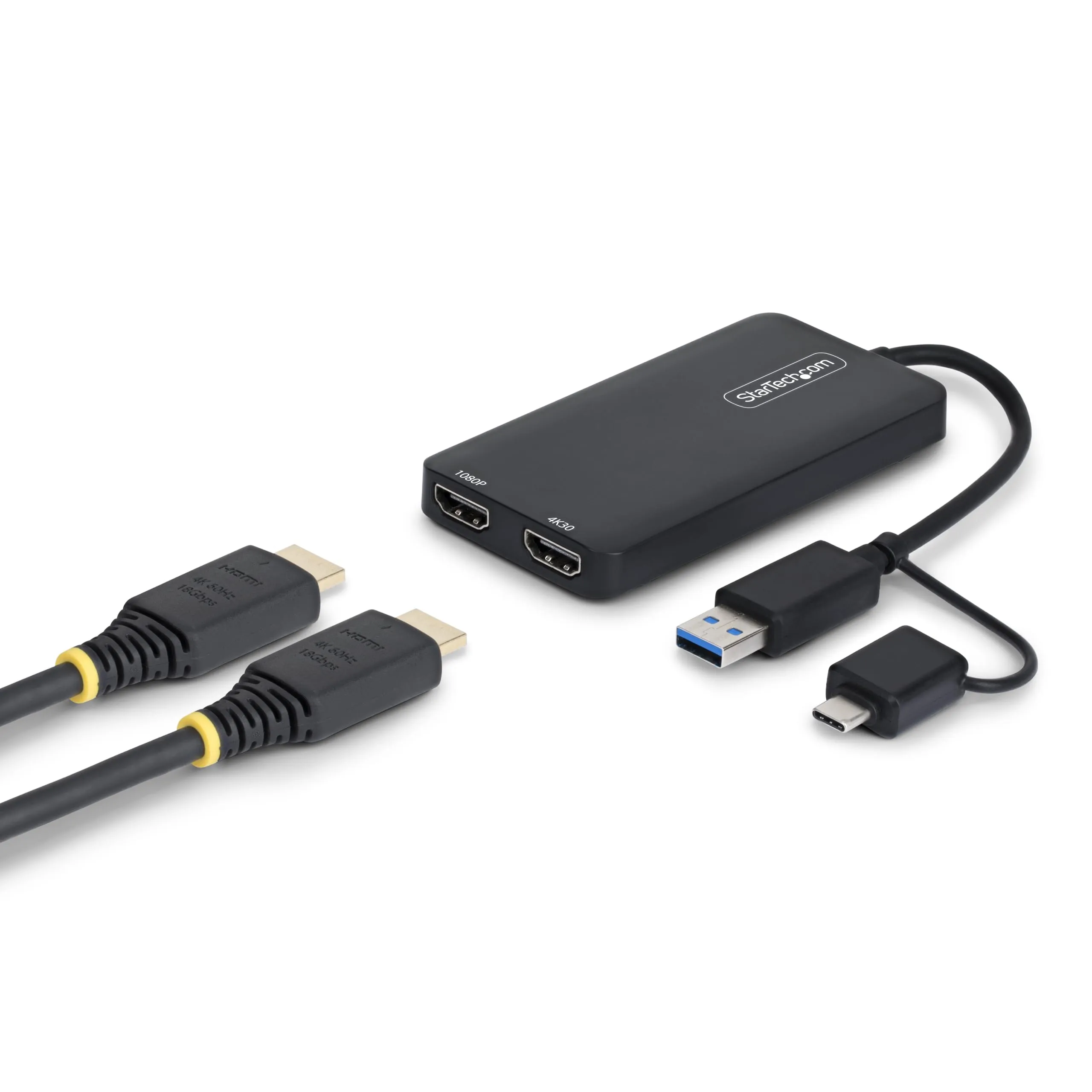 STARTECH 107B-USB-HDMI-2 — USB to Dual HDMI Adapter