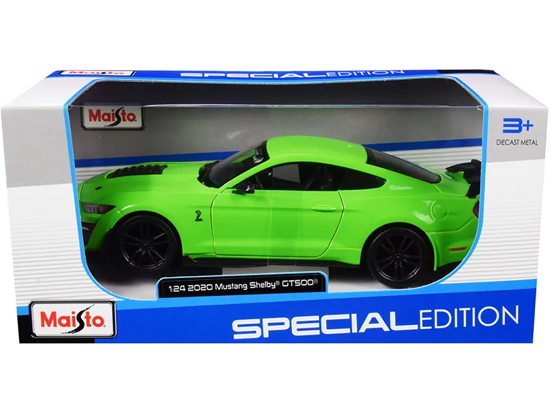 Maisto 31532grn — 2020 Ford Mustang Shelby GT500 Bright Green 1/24 Diecast Model Car by Maisto