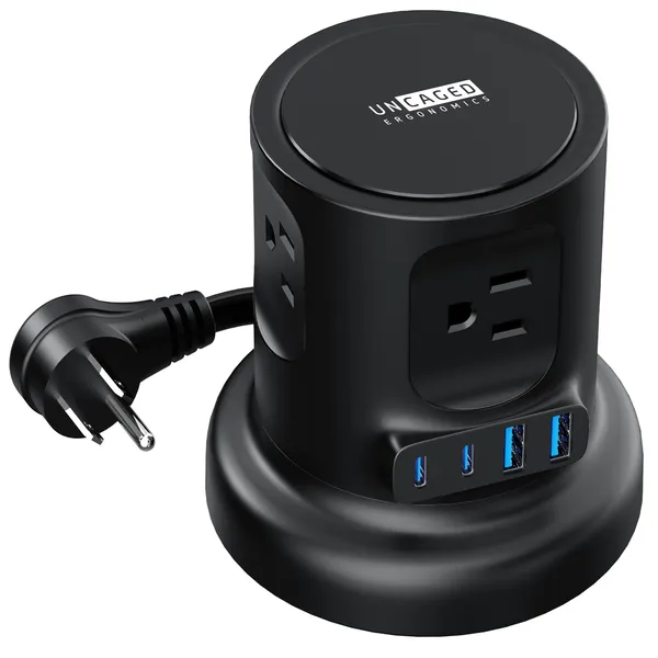 UNCAGED ERGONOMICS(R) RC-BLACK — RETRACTABLE CUBE BLK