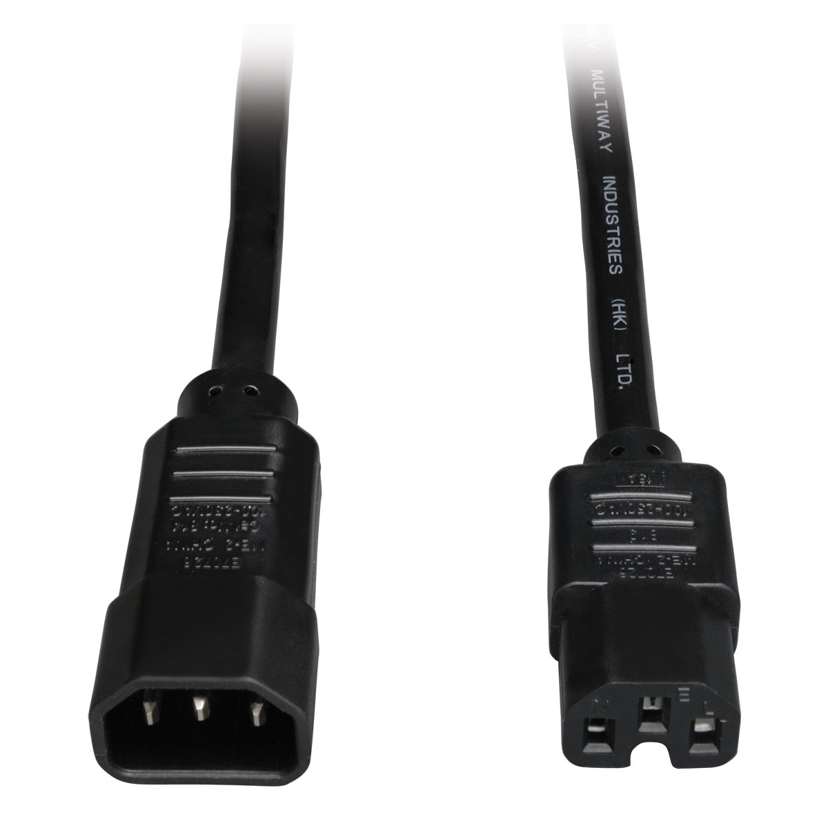 Eaton Tripplite P018-003 — Tripp Lite Heavy Duty Computer Power Extension Cord 15A 14AWG C14 to C15 3ft.