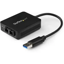 STARTECH STC US1GA30SXSC — StarTech.com USB 3.0 to Fiber Optic Converter - 1000Base-SX SC - 1 x SC Ports - DuplexSC Port - USB - Multi-mode - 850 nm Fiber - Gigabit Ethernet - 1000Base-SX - 0.55 km - USB