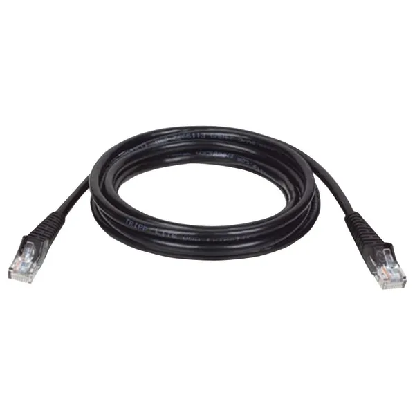 Eaton Tripplite N001-100-BK — Eaton Tripp Lite Series Cat5e 350 MHz Snagless Molded (UTP) Ethernet Cable (RJ45 M/M), PoE - Black, 100 ft. (30.5 m) | SKU TL-N01100K