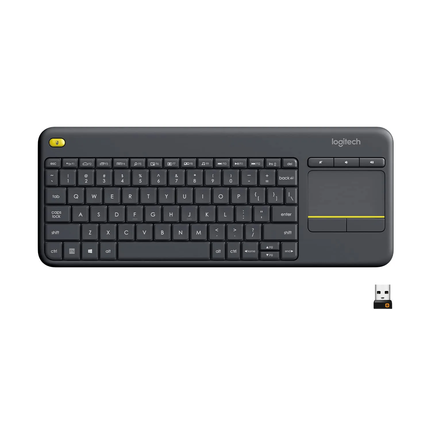 Logitech 920-007119 — Wireless Touch Keyboard K400 Plus (Black)