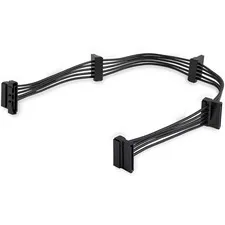 STARTECH STC PYO4SATA — StarTech.com 4x SATA Power Splitter Adapter Cable - 1.31 ft SATA Data Transfer Cable for Hard Drive, Computer, Optical Drive, Power Supply - First End: 1 x 15-pin SATA - Male - Second End: 4 x 15-pin SATA - Female - Splitter Cable - 18 AWG - Black - 1 Each