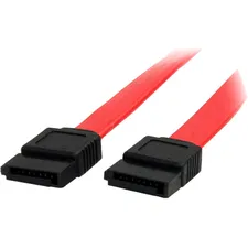 STARTECH STC SATA6 — StarTech.com 6in SATA Serial ATA Cable - 6" SATA Data Transfer Cable - First End: 1 x 7-pin SATA - Male - Second End: 1 x 7-pin SATA - Male - Red - 1 Each