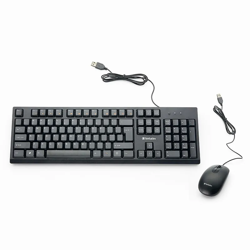 VERBATIM 70734 — VERBATIM WIRED KEYBOARD AND MOUSE 3 BUTTON.