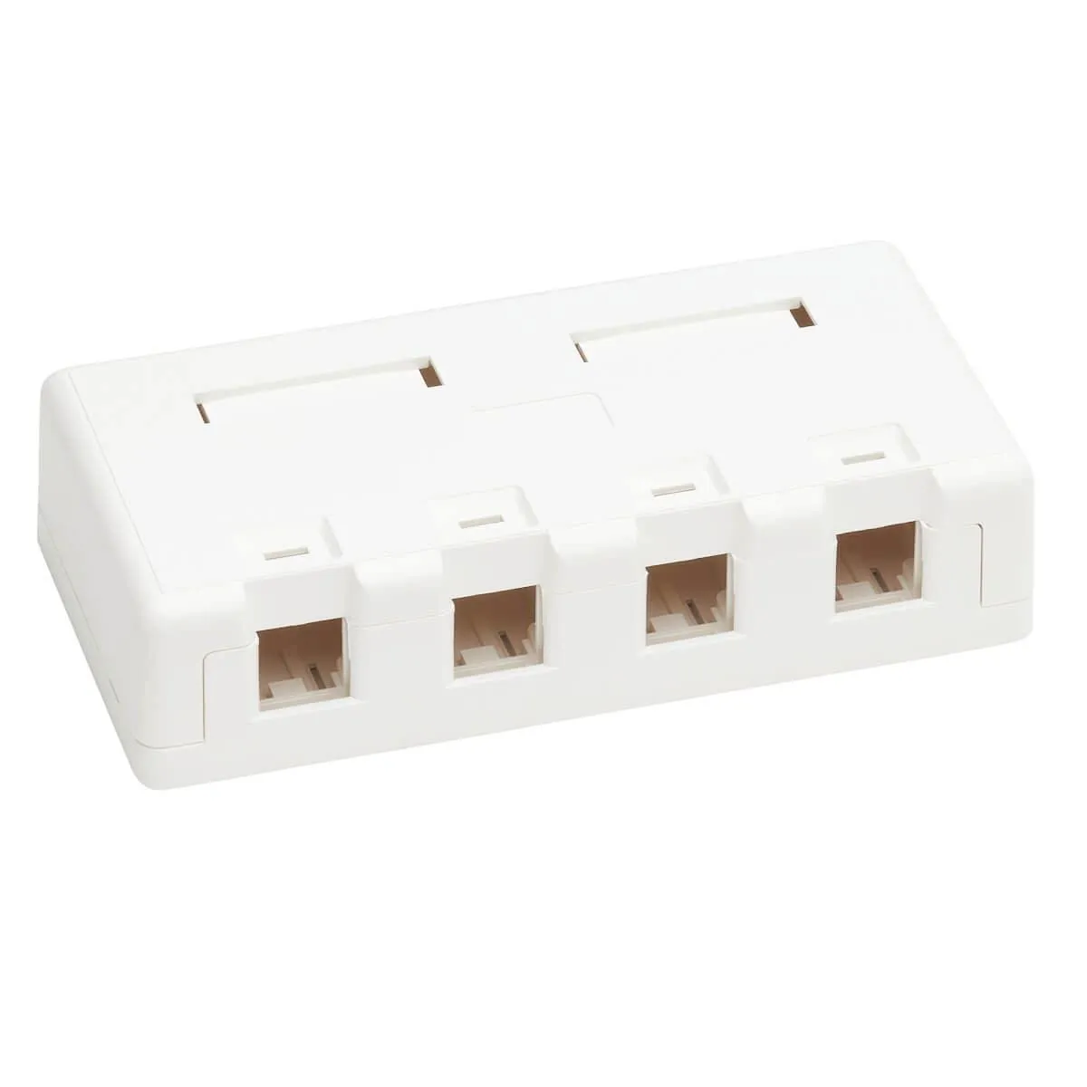 Eaton Tripplite N082-004-WH — Tripp Lite Surface-Mount Box for Keystone Jack 4-Port Wall Celling White