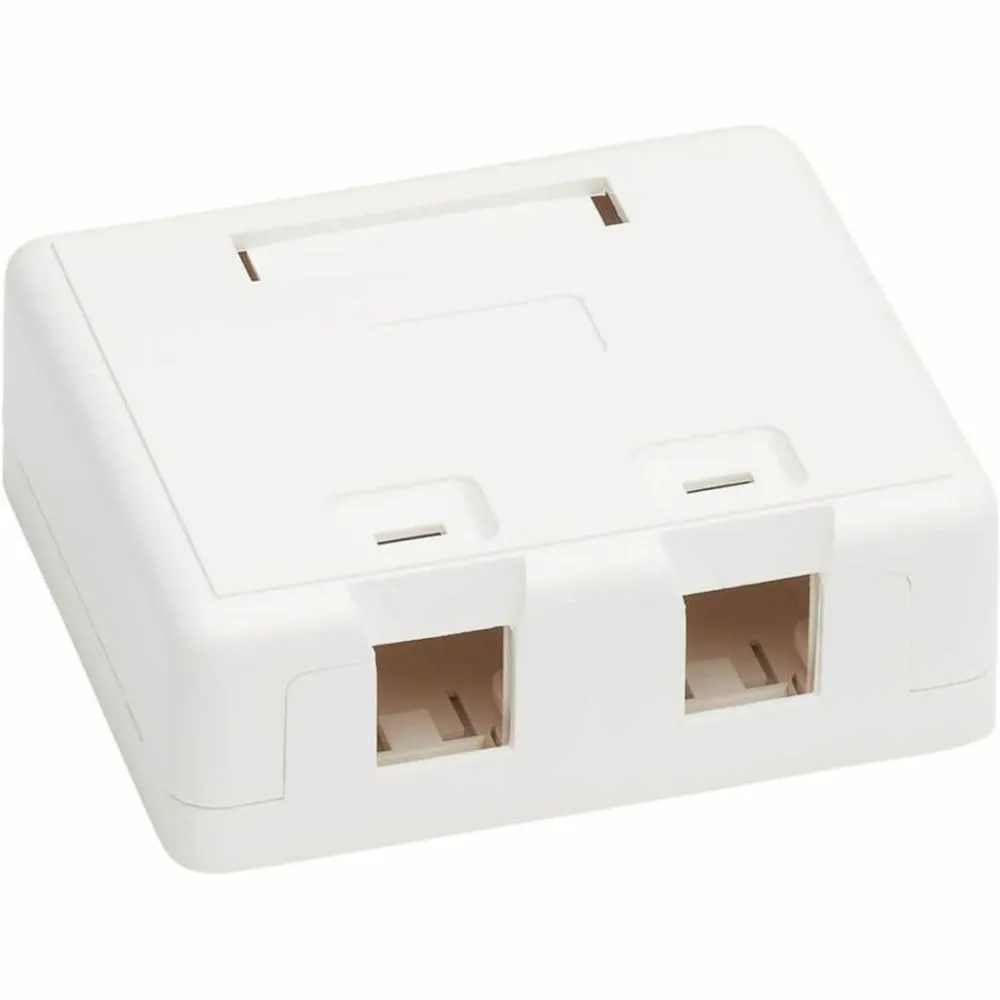 Eaton Tripplite N082-002-WH — Tripp Lite Surface-Mount Box for Keystone Jack 2-Port Wall Celling White
