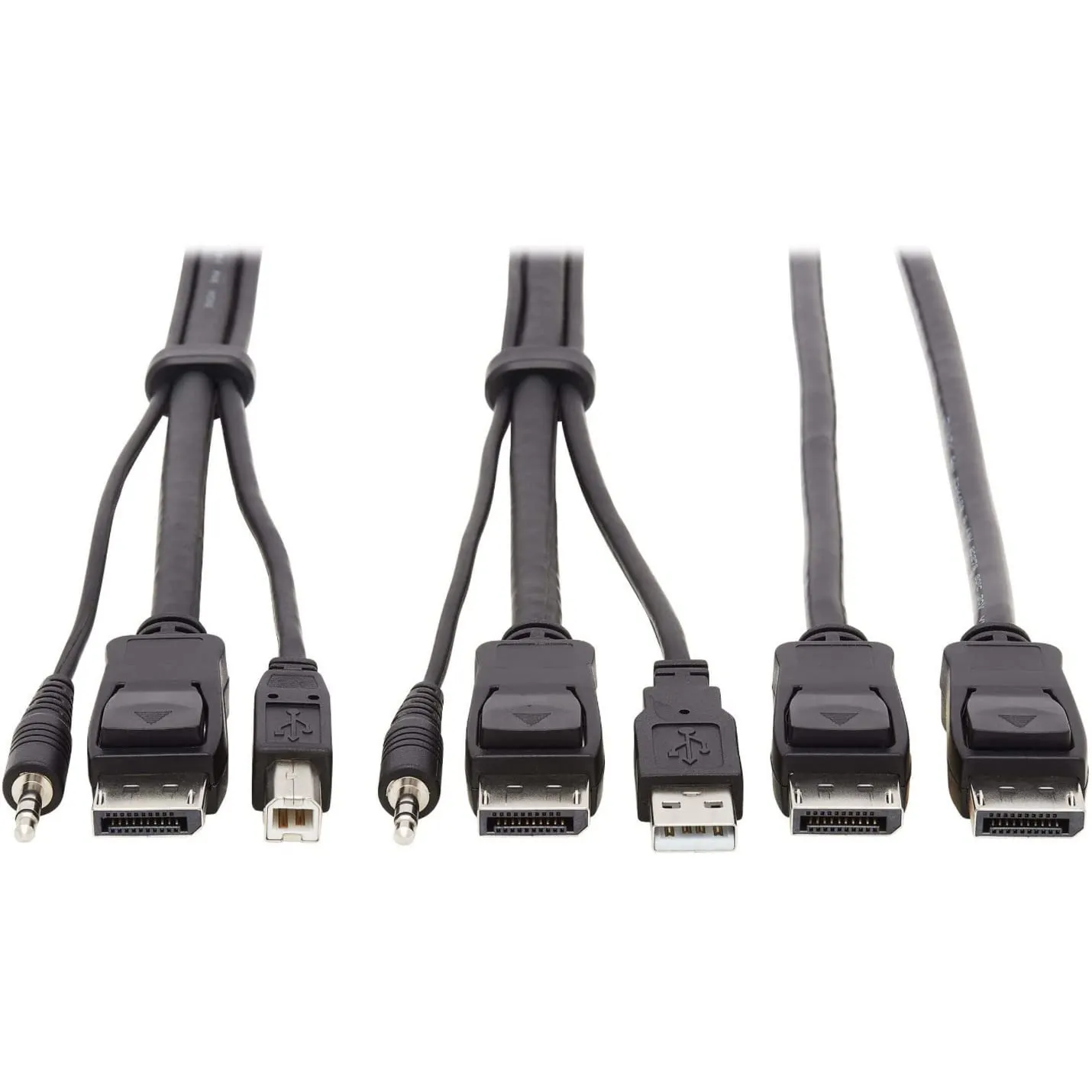 Eaton Tripplite P783-006-DP — Tripp Lite Dual DisplayPort KVM Cable Kit 4K USB 3.5 mm Audio 3xM/3xM 6ft